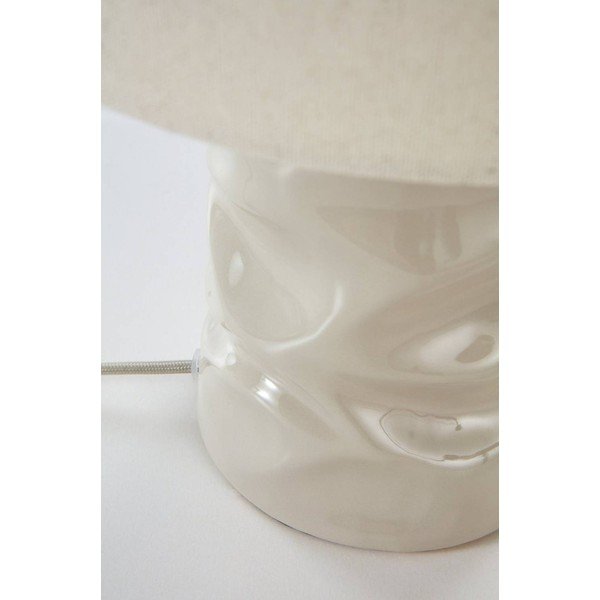 Pelēka keramikas galda lampa (augstums 40 cm) Milera – Jotex-image-4