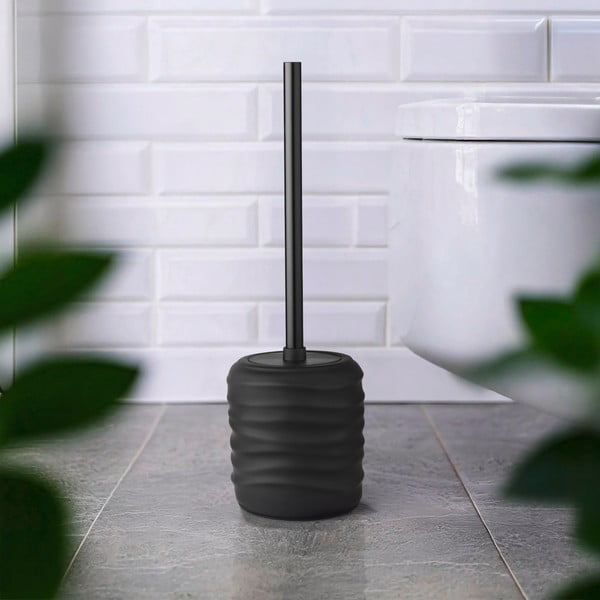 Melna keramikas tualetes birste Illana – Wenko-image-1