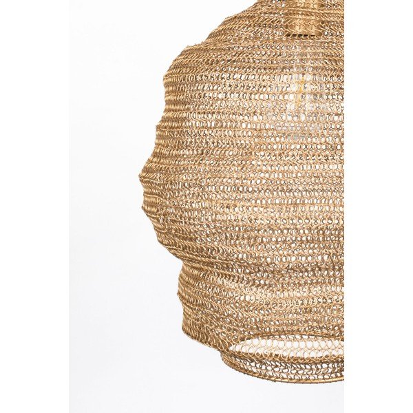 Zelta krāsas griestu lampa White Label Lena, ø 48 cm-image-4