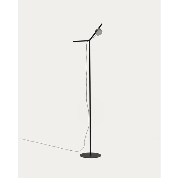 Melna LED stāvlampa ar regulējamu spilgtumu (augstums 160 cm) Orey – Kave Home-image-3
