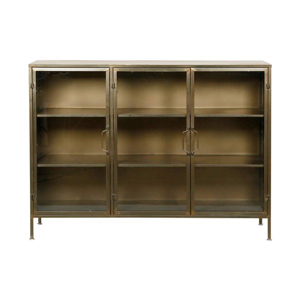 Metāla vitrīna zelta krāsā 123,5x91,5 cm Dagenham – Côté Table