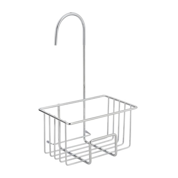 Spīdīgas sudraba krāsas nerūsējošā tērauda piekarināms vannas istabas plaukts Milito – Wenko