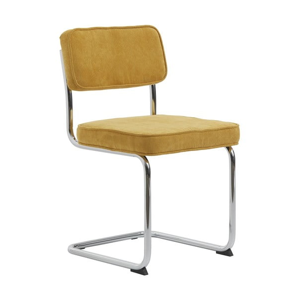 Dzeltens velveta pusdienu krēsls Rupert – Unique Furniture