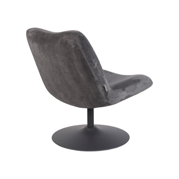 Tumši pelēks samta atpūtas krēsls Bubba – Zuiver-image-4