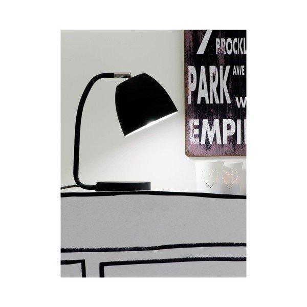 Melna galda lampa ar metāla abažūru (augstums 28 cm) Newport – it's about RoMi-image-1