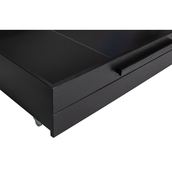 Melna atvilktne zem gultas 90x200 cm Dennis – WOOOD-image-4