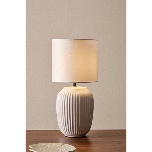 Balta keramikas galda lampa (augstums 41 cm) Karlsson – Jotex-image-1