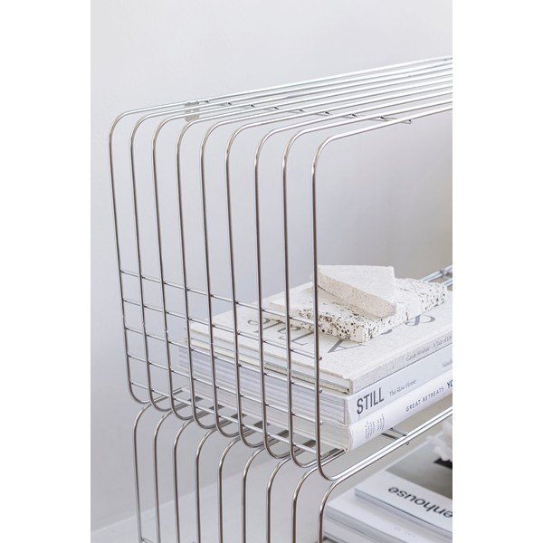 Spīdīgas sudraba krāsas daudzlīmeņu metāla sienas plaukts 70 cm Store-It – Mette Ditmer Denmark-image-2