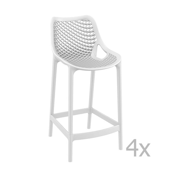 4 baltu bāra krēslu komplekts Resol Grid, augstums 65 cm