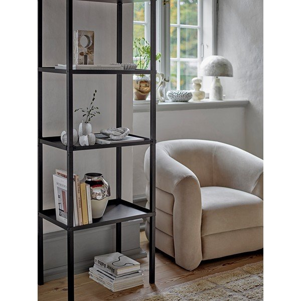 Melns metāla plaukts 59x90x38 cm Loups – Bloomingville-image-3