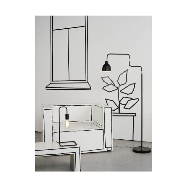 Melna stāvlampa ar metāla abažūru (augstums 150 cm) London – it's about RoMi-image-2