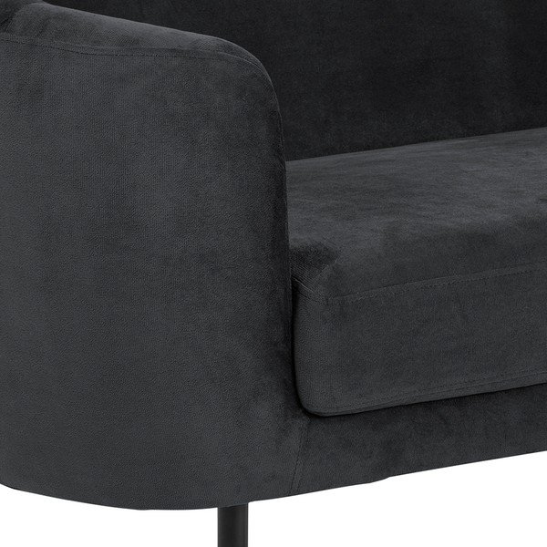 Antracīta pelēks samta dīvāns Actona Biloxi, 160 cm-image-1