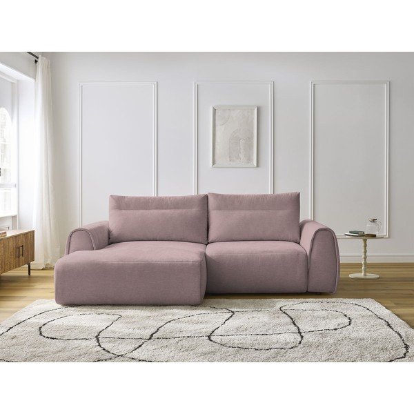 Gaiši rozā stūra dīvāns Aden – Bobochic Paris-image-1