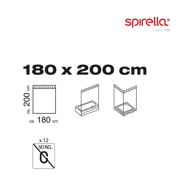 Dušas aizkars 180x200 cm Patchwork – Spirella-image-2