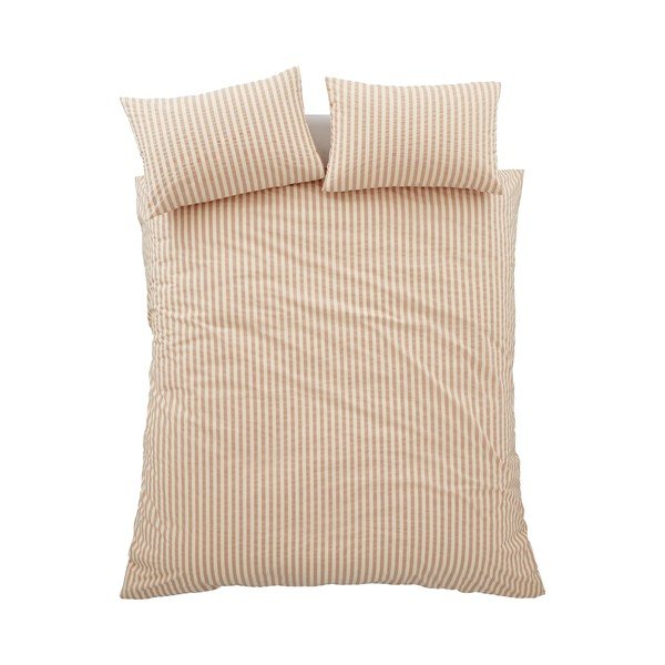 Oranža vienguļamā gultas veļa 135x200 cm Cotton Rich Woven Stripe – Pineapple Elephant