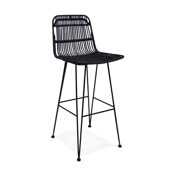 Melns bāra krēsls Kokoon Liano, sēdekļa augstums 75 cm
