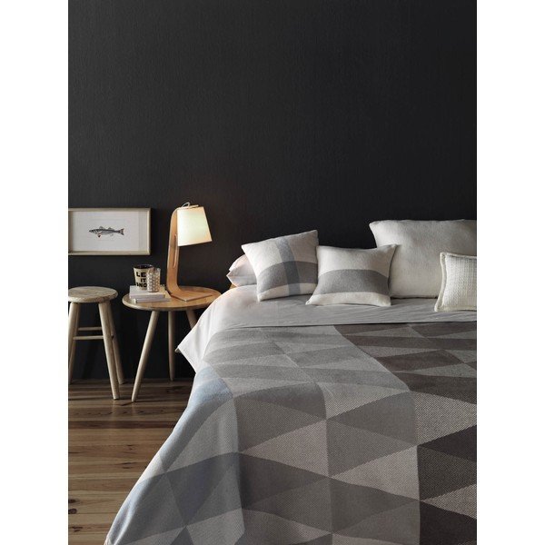 Pelēks pleds ar kokvilnu Euromant Pisa, 140 x 180 cm-image-1