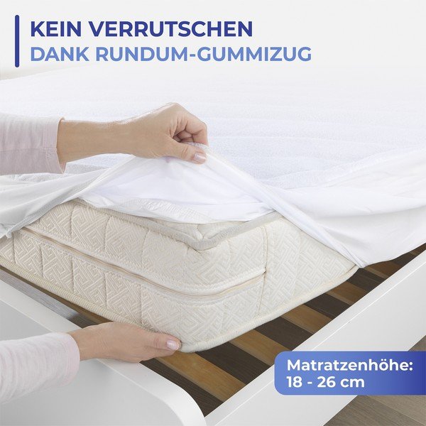 Ūdensizturīgs/antialerģisks matrača aizsargpārvalks 100x200 cm – Maximex-image-1