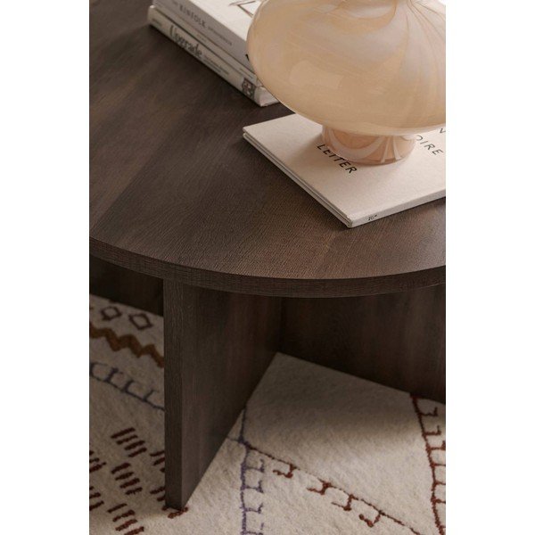 Brūns apaļš žurnālgaldiņš no MDF ø 85 cm Poppy – Ellos Home-image-1