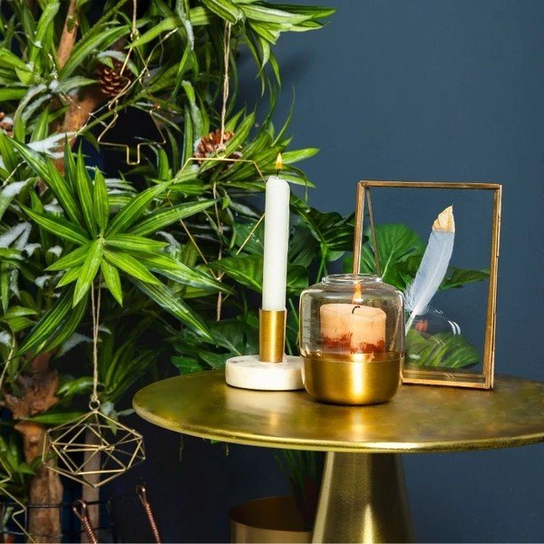 Alumīnija apaļš sānu galdiņš ø 39 cm Rhet – Kave Home-image-2