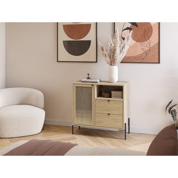 Dabīga toņa skapītis ar ozolkoka imitāciju 80x80 cm Inca – Marckeric-image-1