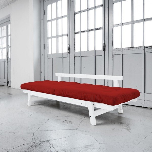 Dīvāns gulta Karup Step White/Red-image-2