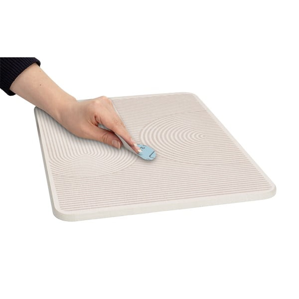 Bēšs diatomīta trauku žāvēšanas paliktnis 40x30 cm Damon – Wenko-image-2