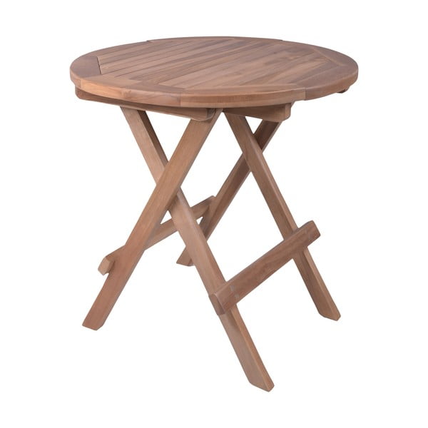 Tīkkoka masīvkoka apaļš dārza sānu galdiņš ø 50 cm Luang – Garden Pleasure