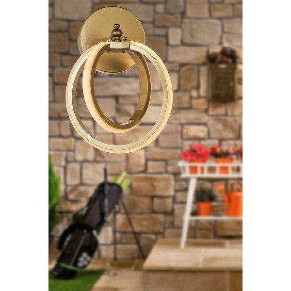 Bronzas krāsas metāla LED sienas lampa Sezen – Squid Lighting-image-1