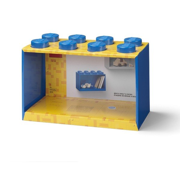 Bērnu zilais sienas plaukts Brick 8 - LEGO®-image-2