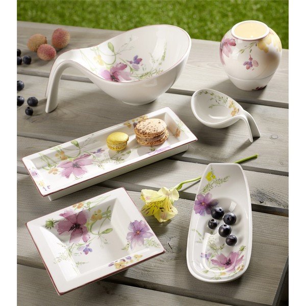 Porcelāna servēšanas paplāte ar ziedu motīvu Villeroy & Boch Mariefleur Gifts-image-1