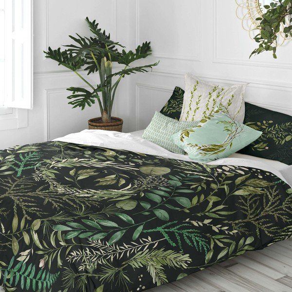 Kokvilnas segas pārvalks Happy Friday Basic Fern, 140 x 200 cm-image-4