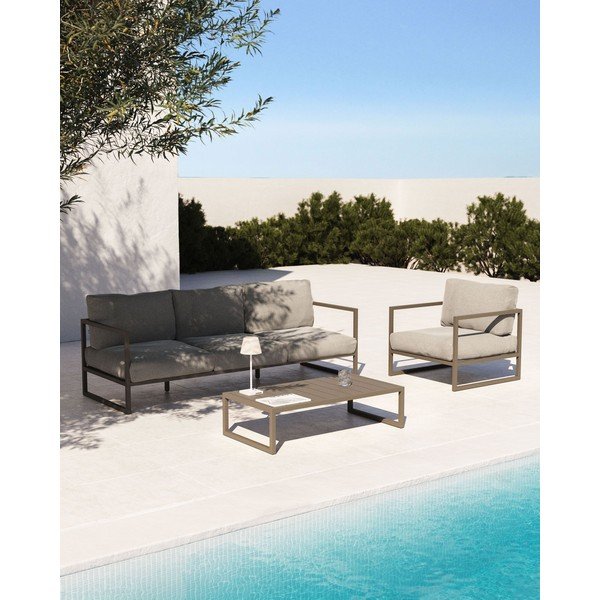 Pelēks metāla dārza atpūtas krēsls Comova – Kave Home-image-2