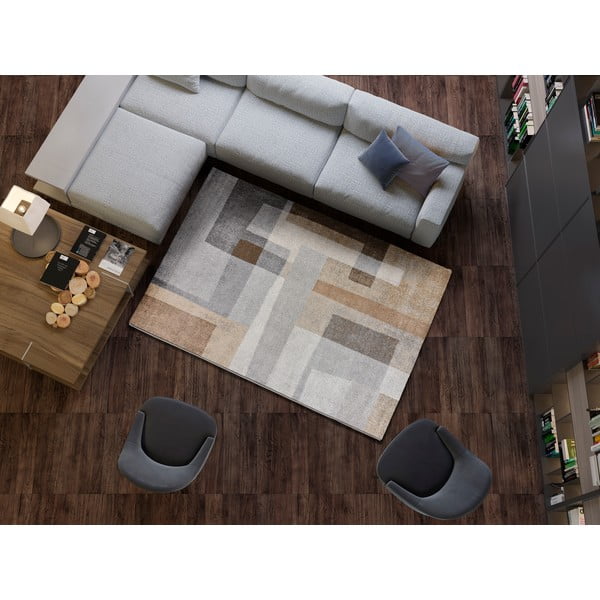 Pelēks/bēšs paklājs 140x200 cm Aydin – Universal-image-1