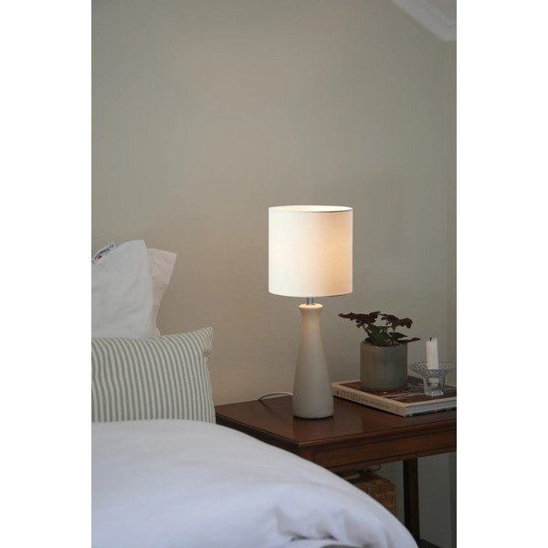 Krēmkrāsas galda lampa ar auduma abažūru (augstums 42 cm) Birillo – Markslöjd-image-1