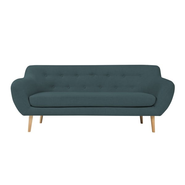 Tumši zils divvietīgs dīvāns ar gaišām kājām Mazzini Sofas Sicile