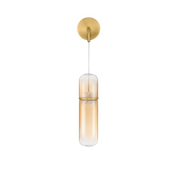 Zelta krāsas stikla LED sienas lampa ar regulējamu spilgtumu Norma – Nova Luce