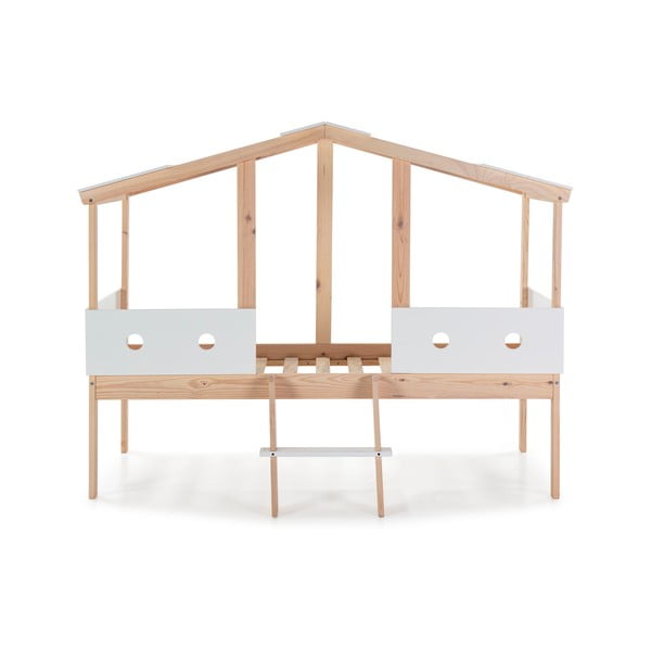 Balta paaugstināta bērnu gulta 90 x 190 cm Compte – Marckeric