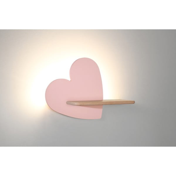 Rozā bērnu gaismeklis Heart – Candellux Lighting-image-1