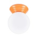 Oranža keramikas griestu lampa ar stikla abažūru ø 12 cm Farsa – Sollux