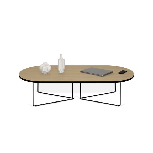 Žurnālgaldiņš ar ozolkoka imitācijas virsmu 136x60 cm Oval – TemaHome-image-3