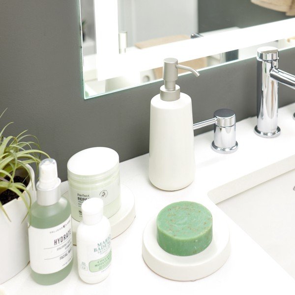 Balts keramikas ziepju trauks iDesign Eco Vanity-image-3