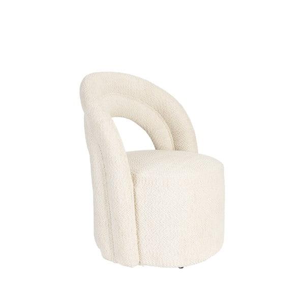 Krēmkrāsas grozāms atpūtas krēsls no buklē auduma Seina – Dutchbone