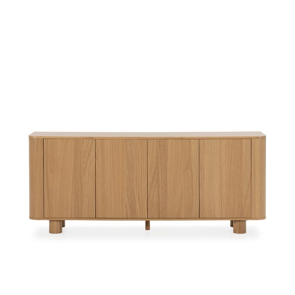Dabīga toņa kumode ar ozolkoka imitāciju 180x75x40 cm Padoc – MOME