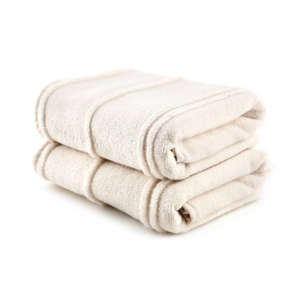 Krēmkrāsas frotē dvieļi (2 gab.) 50x90 cm Arden – Foutastic