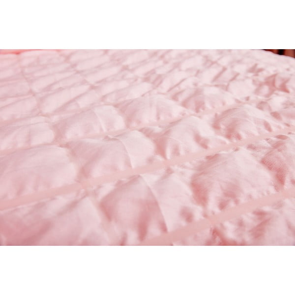 Rozā vienguļamā gultas veļa no krepa auduma 140x200 cm Naomi – My House-image-1