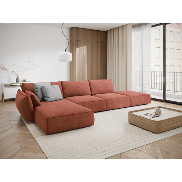 Sarkans stūra dīvāns (kreisais stūris) Vanda – Mazzini Sofas-image-1