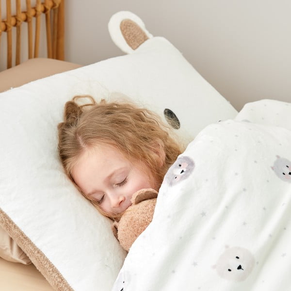 Brūna/krēmkrāsas divguļamā mikroplīša bērnu gultas veļa 200x200 cm Cosy Bear – Catherine Lansfield-image-4