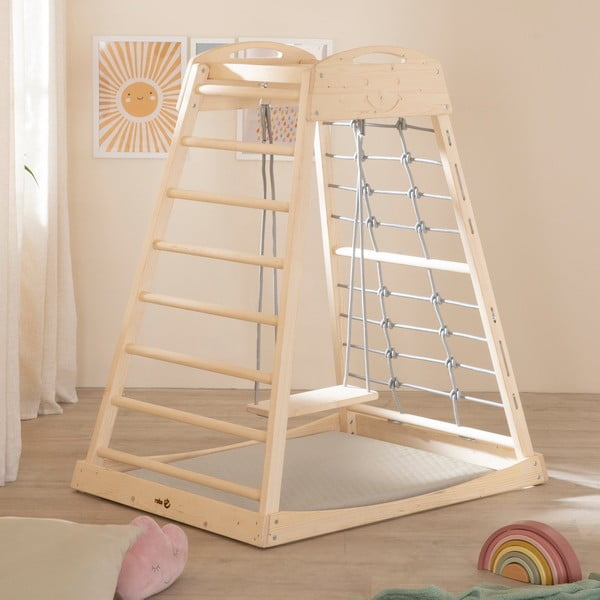 Bēšs bērnu rotaļu paklājiņš 78x100 cm Greyish gesteppt – Roba-image-3