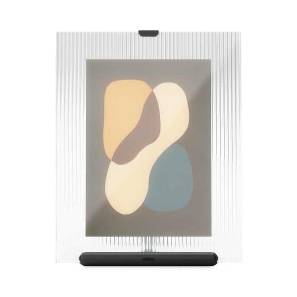 Melns stikla stāvošs foto rāmis 19x23 cm Flute – Umbra